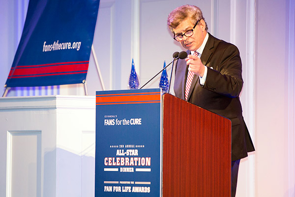 Ed Rrandall at the Fans for the Cure's All-Star Celebration