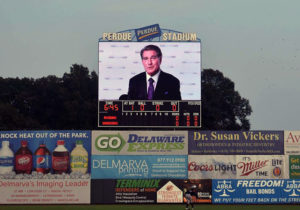 Steve Garvey delivering a video PSA about prostate cancer testing and treatment