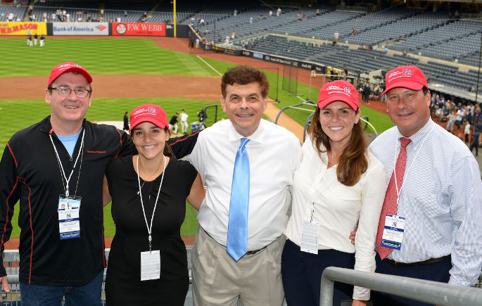 Ed Randall with Dr. James McKiernan and others at Yankee Stadium