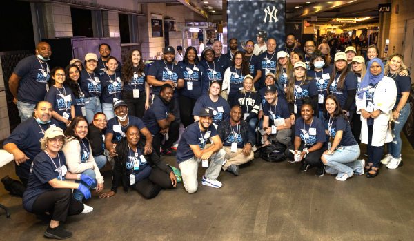 The Montefiore/Einstein Health team at the Yankees screening event in September 2023