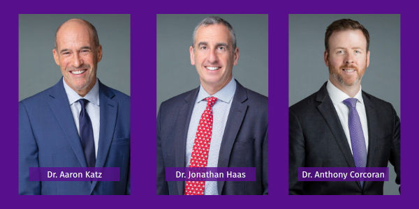 Dr. Aaron Katy, Dr. Jonathan Haas, and Dr. Anthony Corcoran