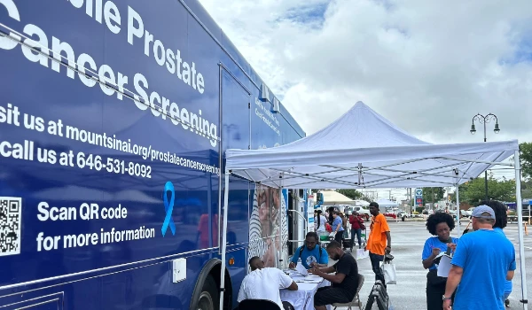 A mobile prostate cancer screening bus