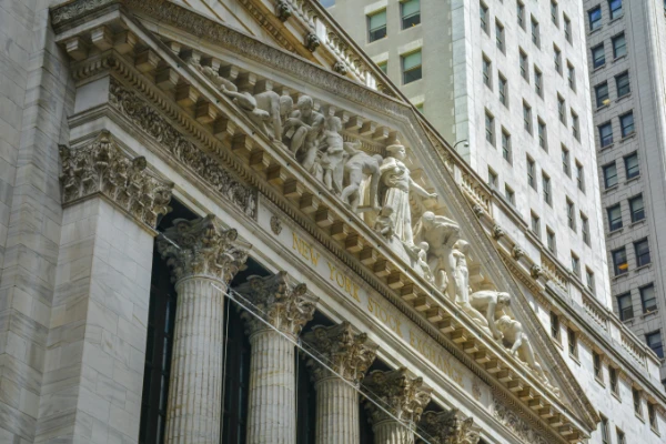 The frieze of the New York Stock Exchange