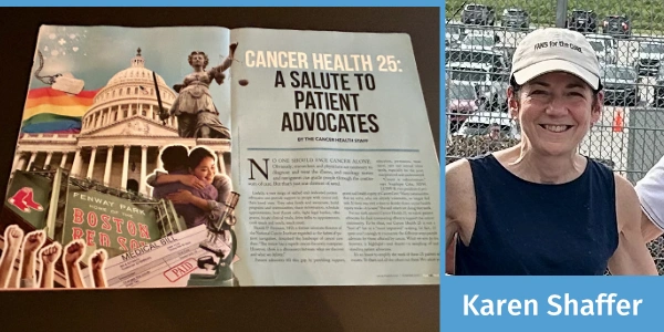 Cancer Health names Karen Shaffer in its salute to Patient Advocates