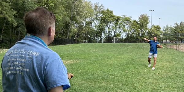 Ed Randall and Jason Marquis enjoying a catch