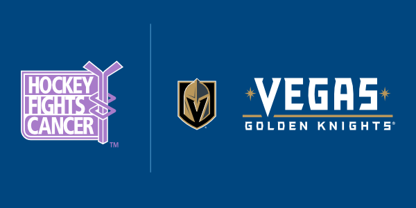 Hockey Fights Cancer and Vegas Golden Knights logos