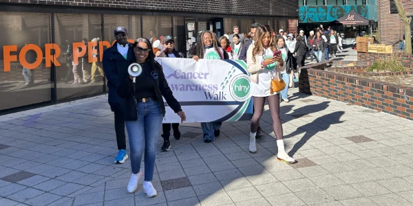 A cancer awareness walk in New York