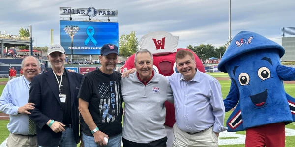Fans for the Cure with the WooSox leadership at Polar Park